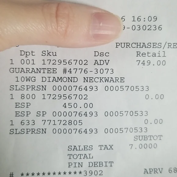 10K WG Diamond Necklace - Picture 5 of 6